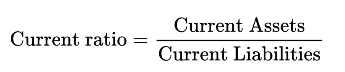 The current ratio equation.