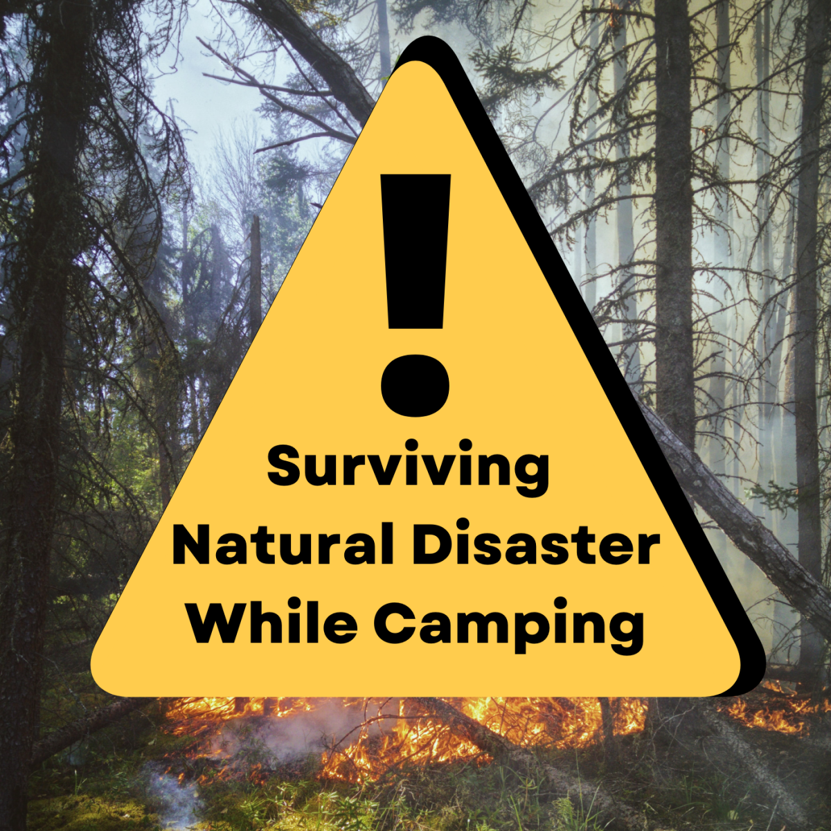 Surviving natural disaster while camping