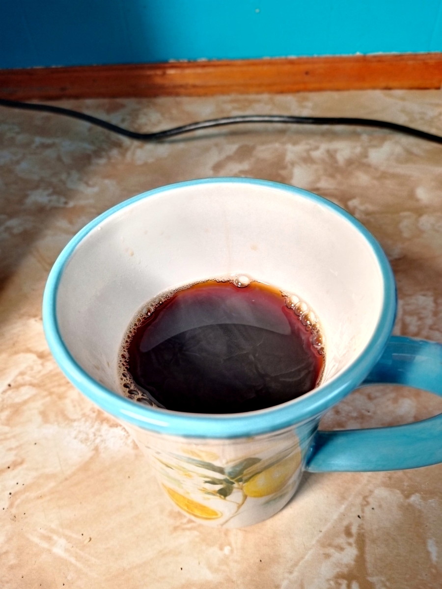 Eight ounces of coffee