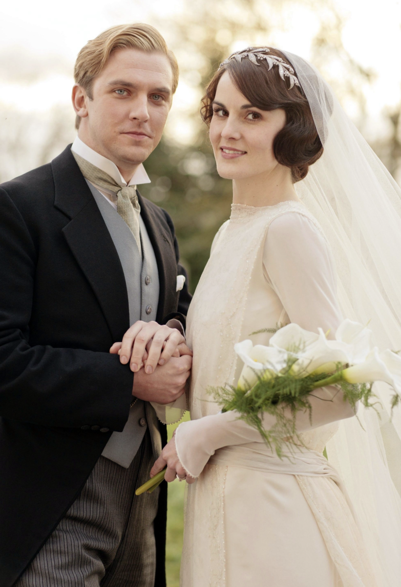 Dan Stevens as Matthew Crawley and Michelle Dockery as Lady Mary Crawley, Season Three Downton Abbey  