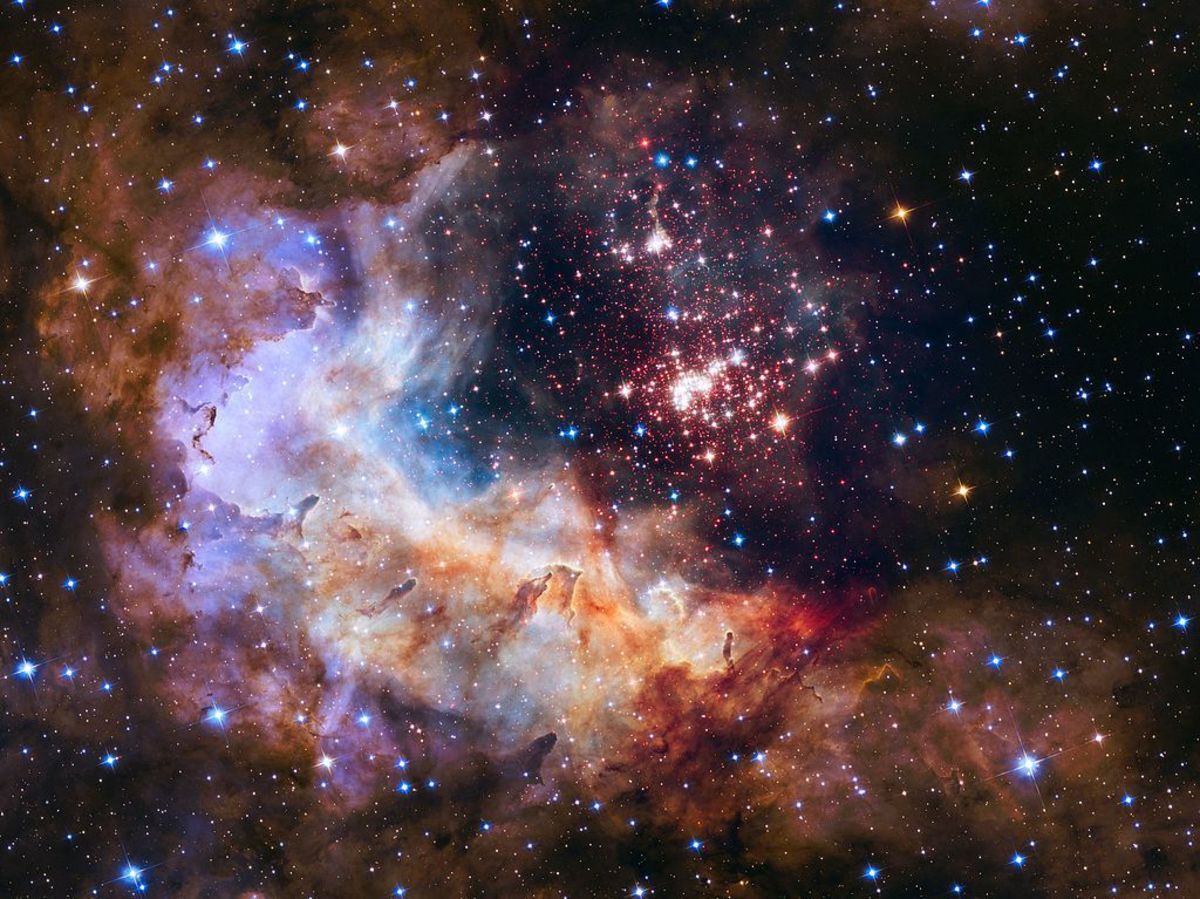 A star cluster called Westerlund 2 in the Milky Way galaxy