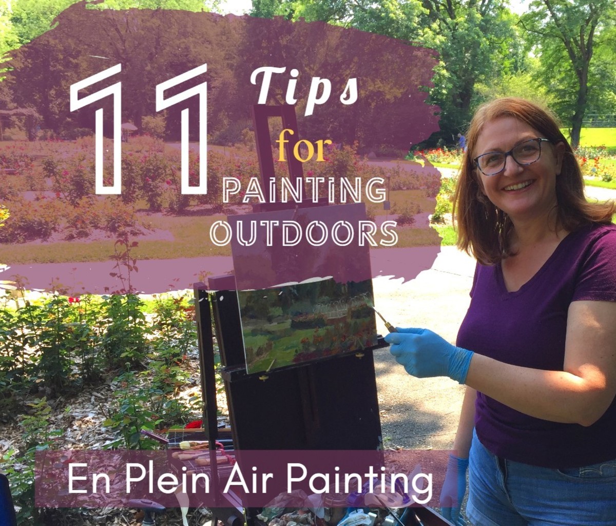 If you are used to studio painting, the first few paintings you do outdoors are going to be very challenging. These tips can help you make outdoors painting a little easier.