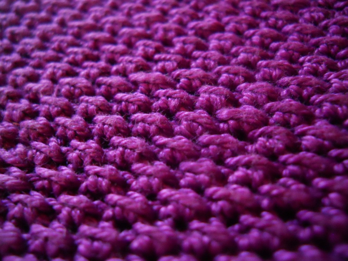 Lovely, just lovely texture. This is the right side of the phone cozy.