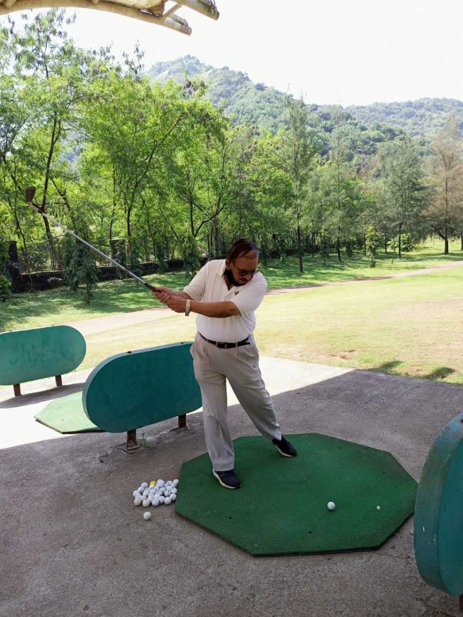 Playing Golf at the Valley Shilp Club In Mumbai
