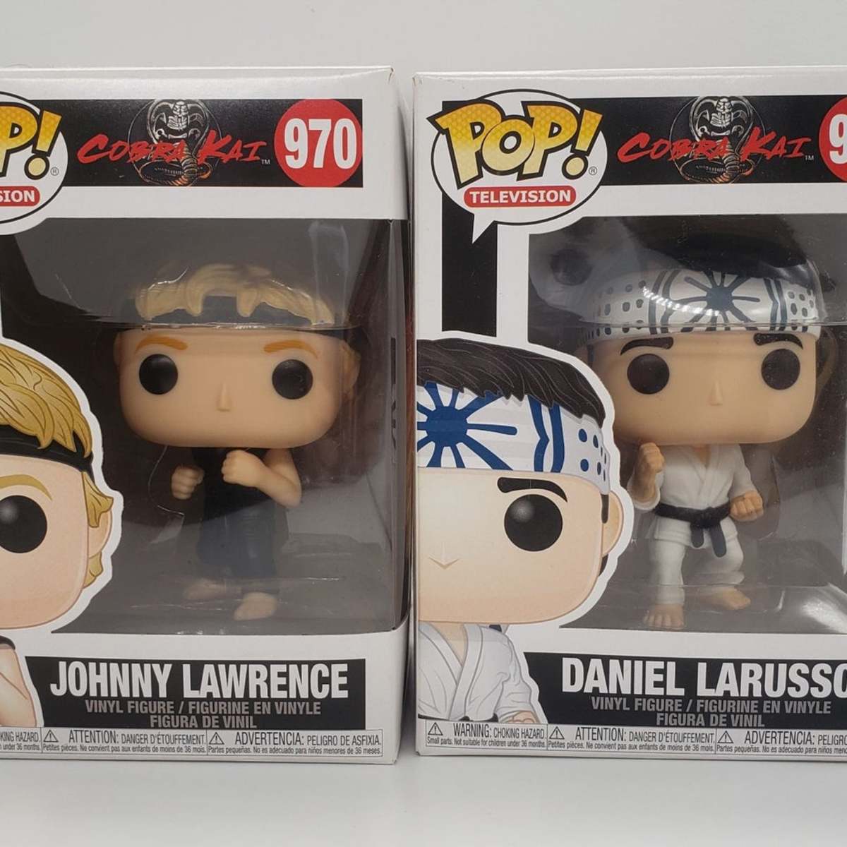 Johnny Lawrence and Daniel LaRusso Cobra Kai Funko Pop!
