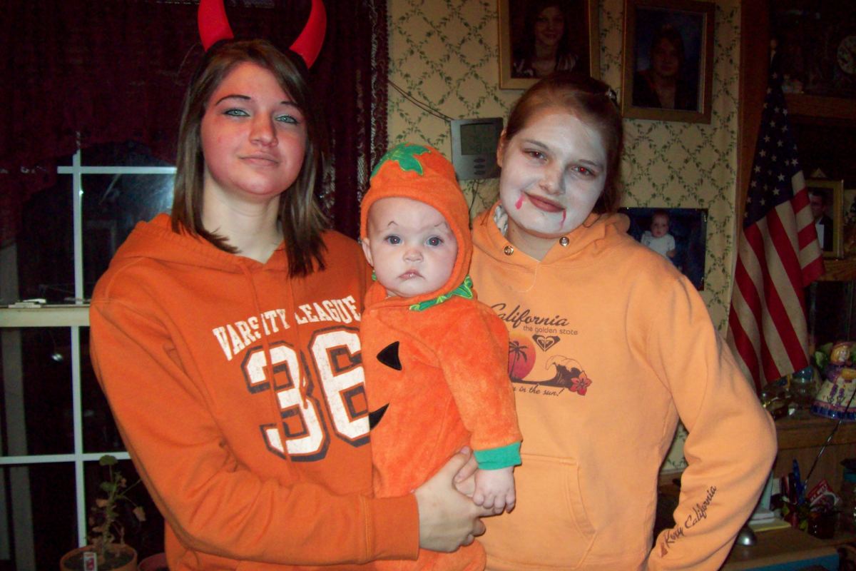 My three granddaughters, Halloween 2010.