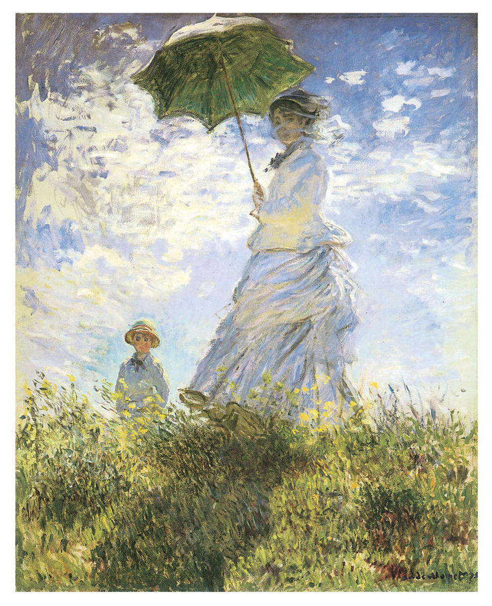 Woman With a Parasol - Madame Monet and Her Son