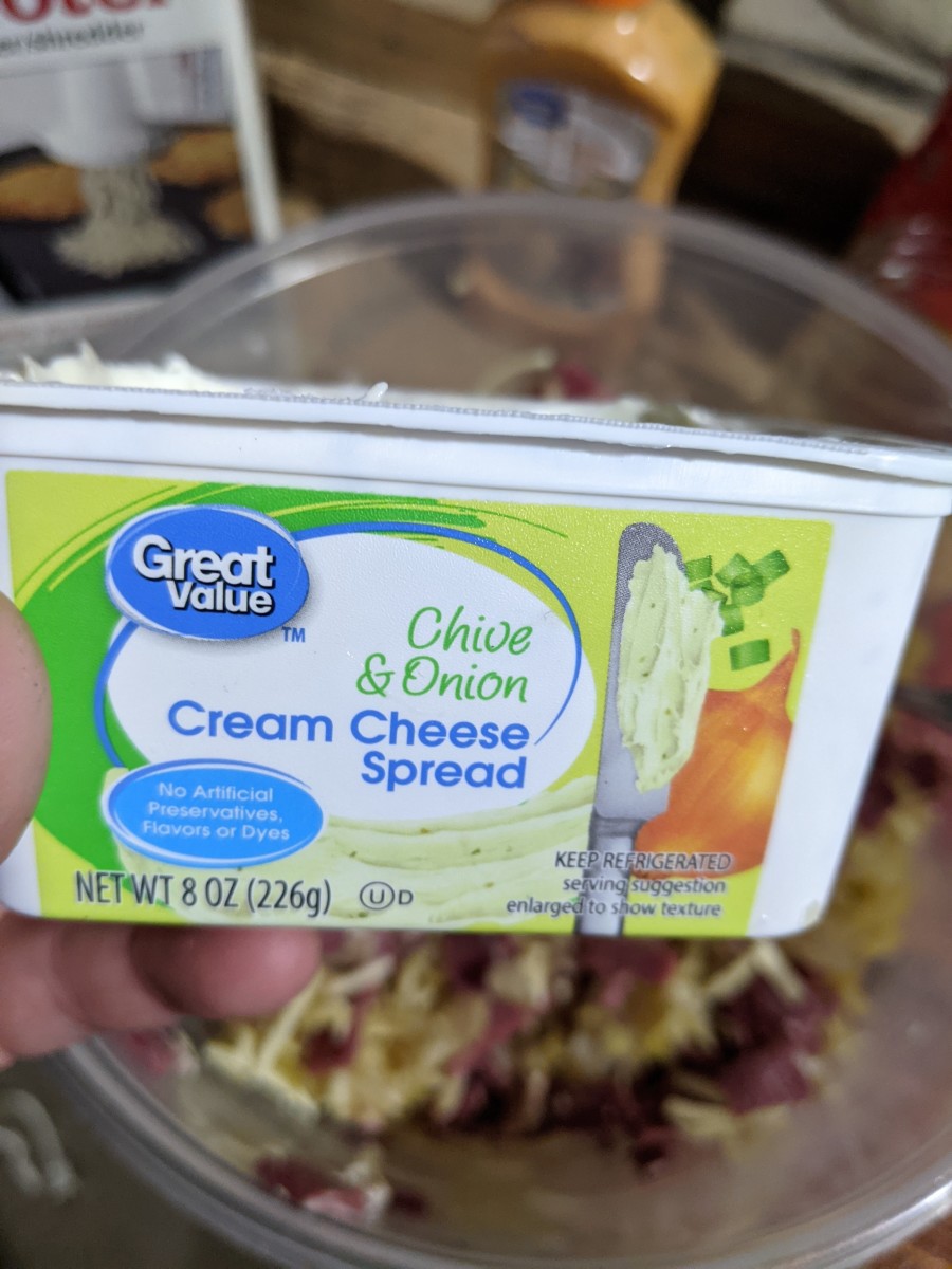 Flavored cream cheese.