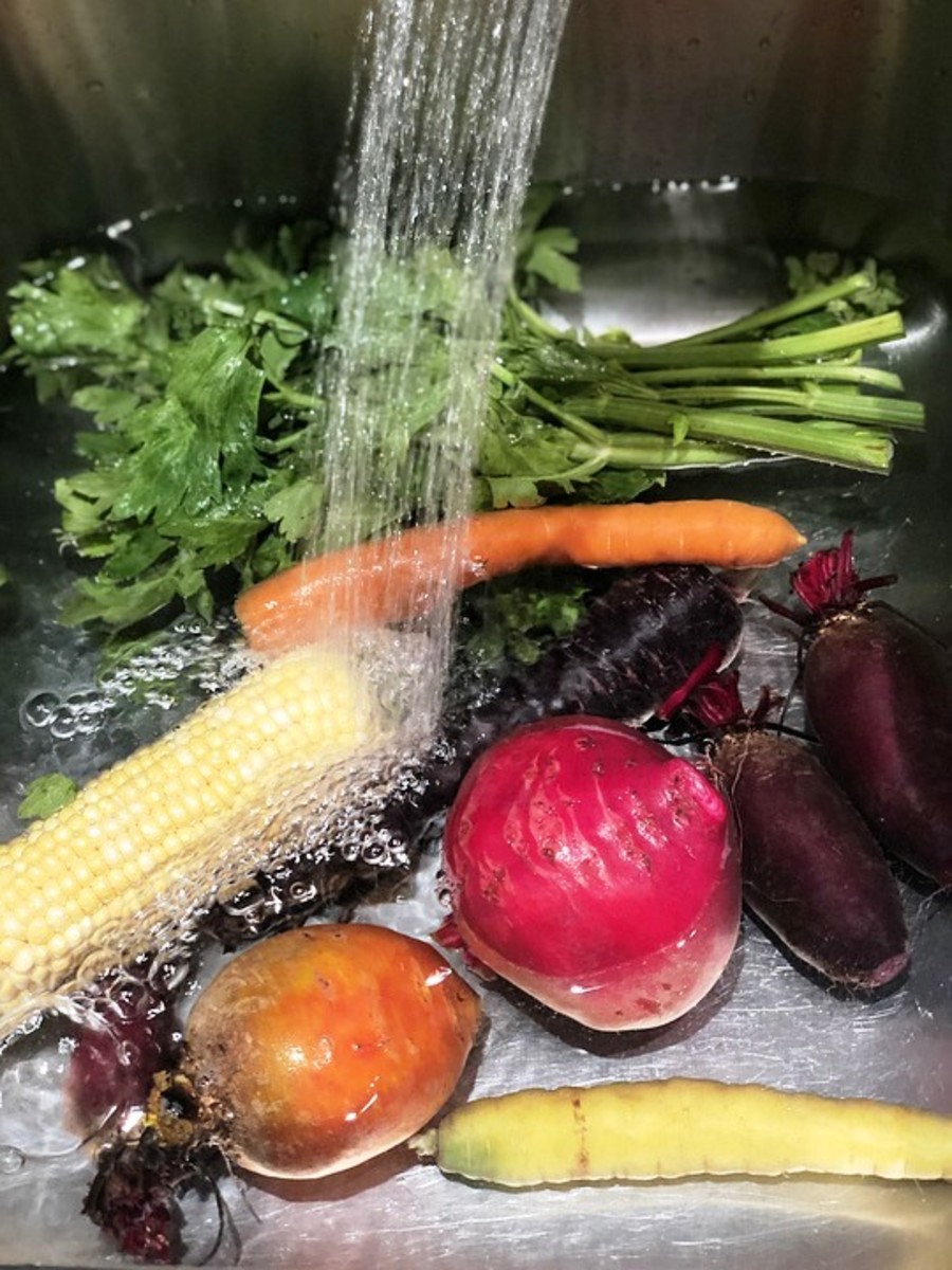Washing vegetables