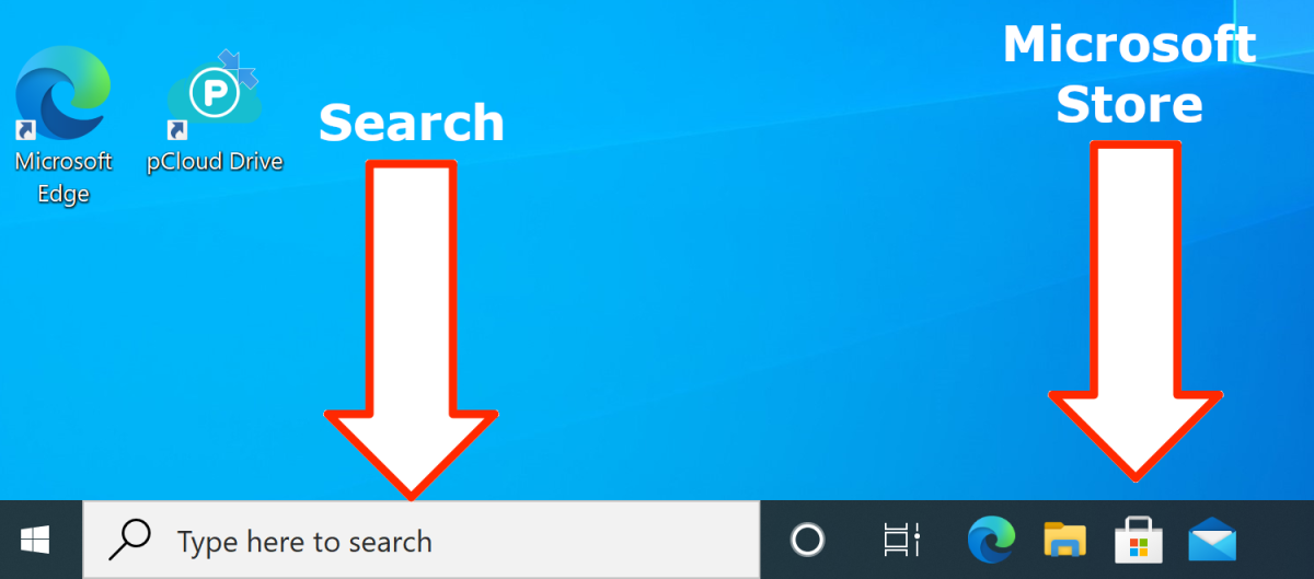 Windows Search and Microsoft Store