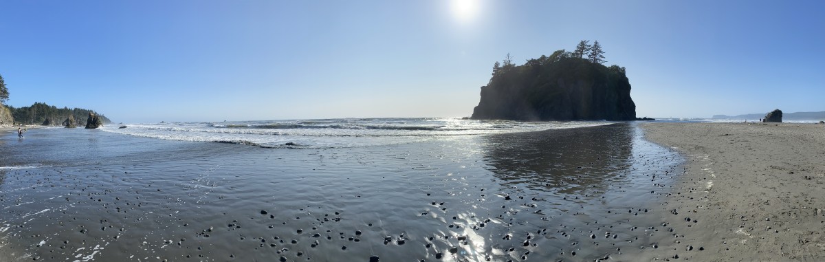 Panoramic view of Ruby Beach