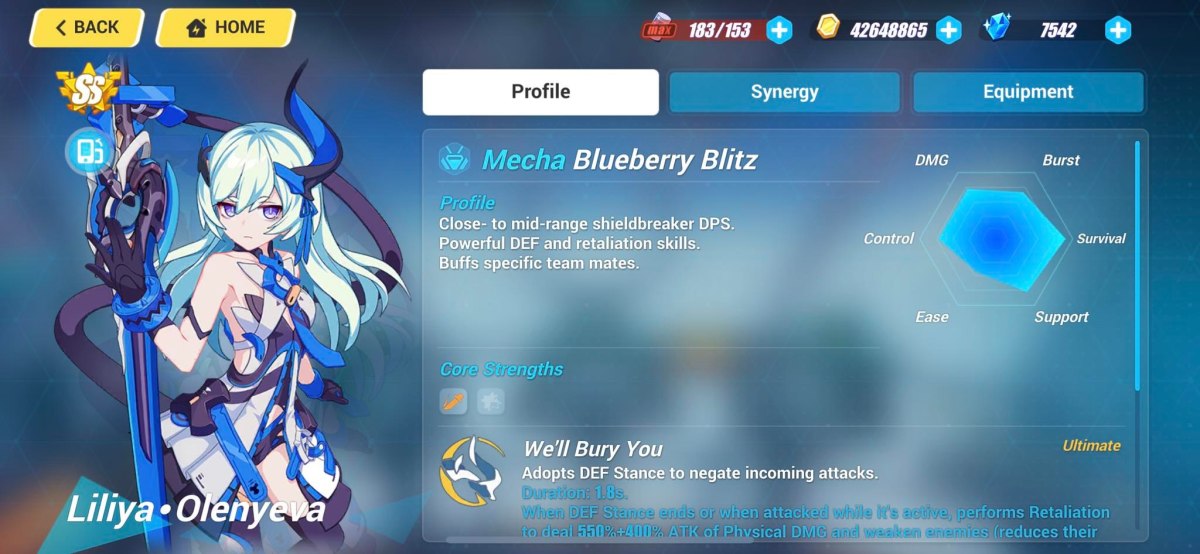 Blueberry Blitz Profile Page