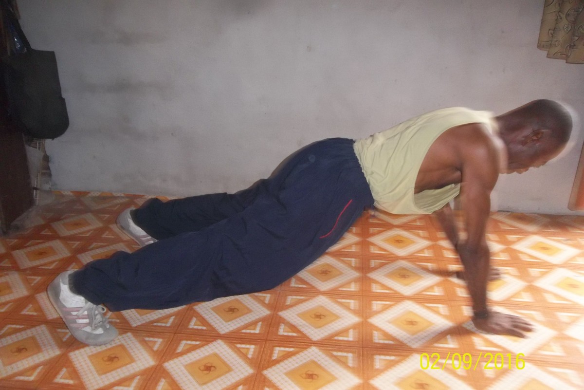 I am doing a press up and down related exercise