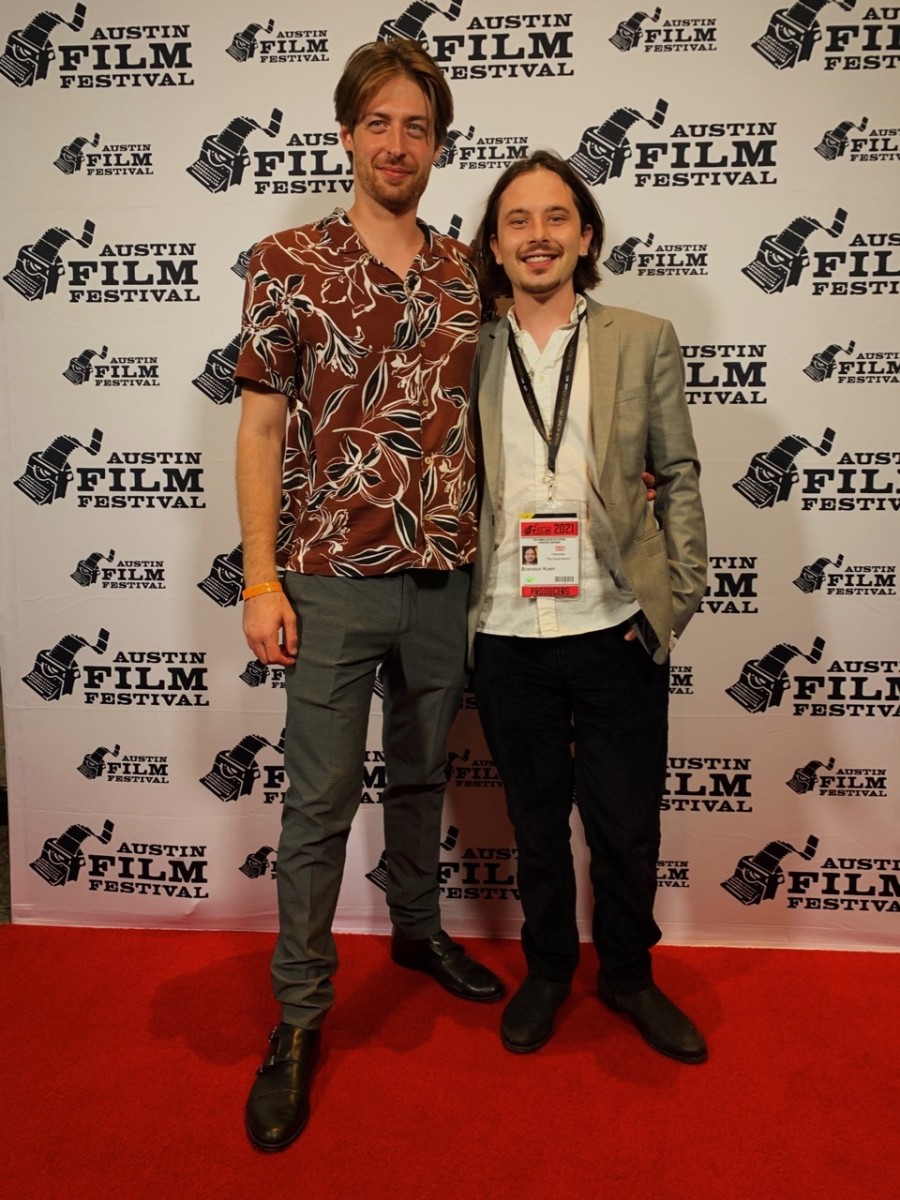 Brandon Koen (right) with "The Grand Bolero" award winning director Gabriele Fabbro at the 2021 Austin Film Festival