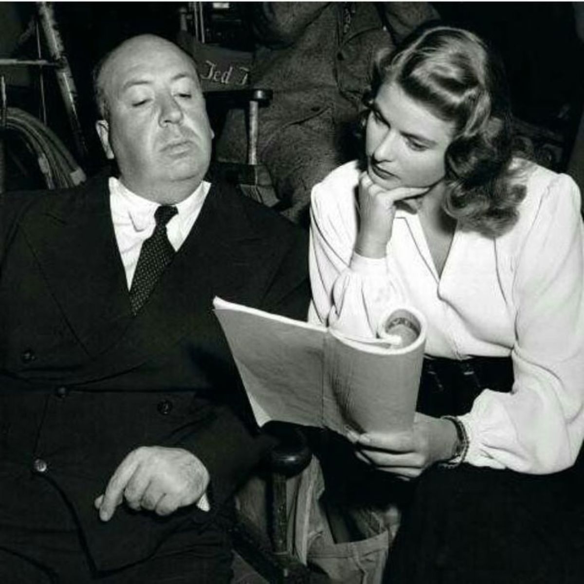 Alfred Hitchcock & Ingrid Bergman 