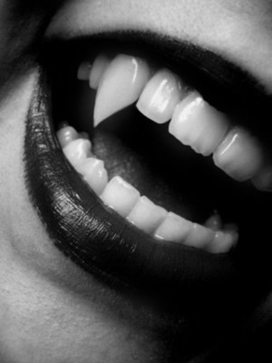 She licked her lips – and newly developed fangs – in anticipation.