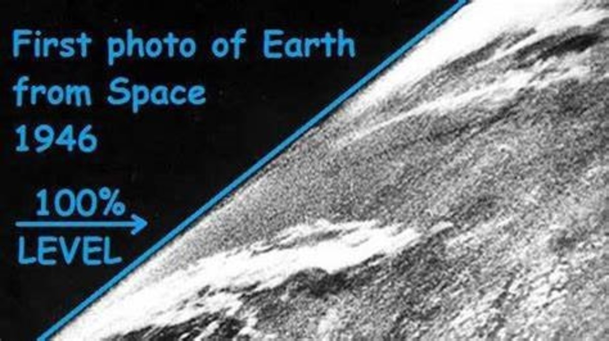 "First Ever Photo from Space"...Not sure if any photos from Space actually are proof.