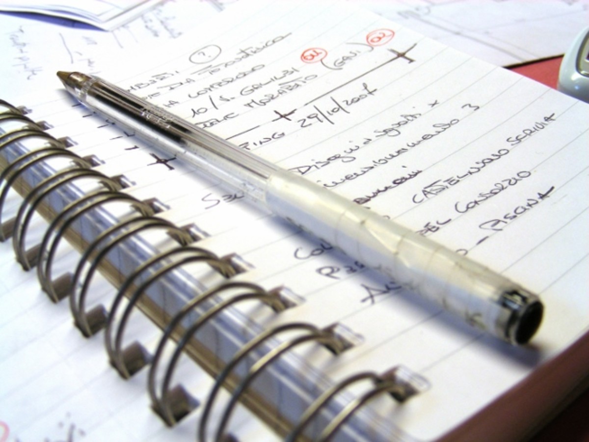 Writing tablets, notebooks, and pens were the only tools used in class for note-taking. 