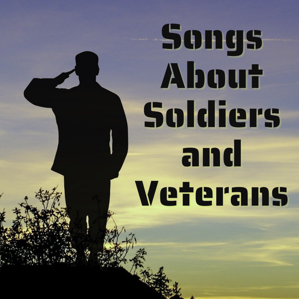 Make a playlist about soldiers and veterans to honor those who protect your liberty. We have a long list of pop, rock, metal, and country songs to get you started.
