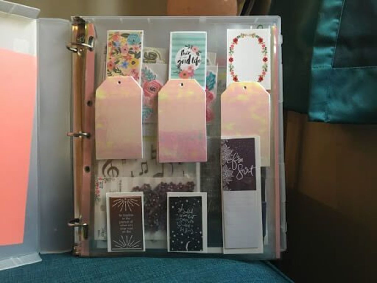 A binder is the perfect way to store paper embellishments