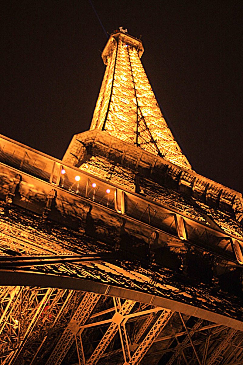 The Eiffel Tower - fine architecture and also a glittering display of lights