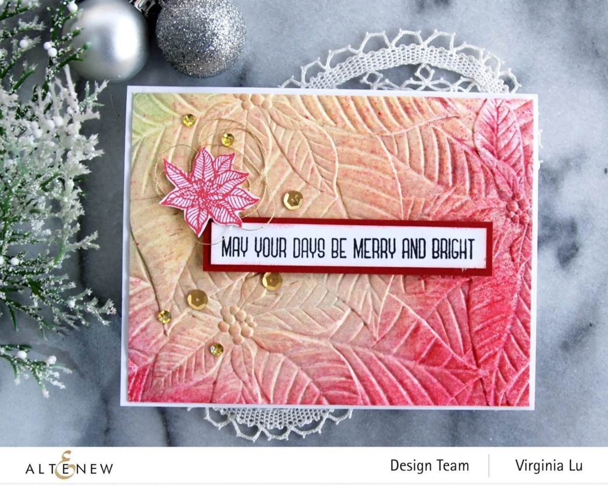 You can combine colors to create a custom effect on your ink embossed cards