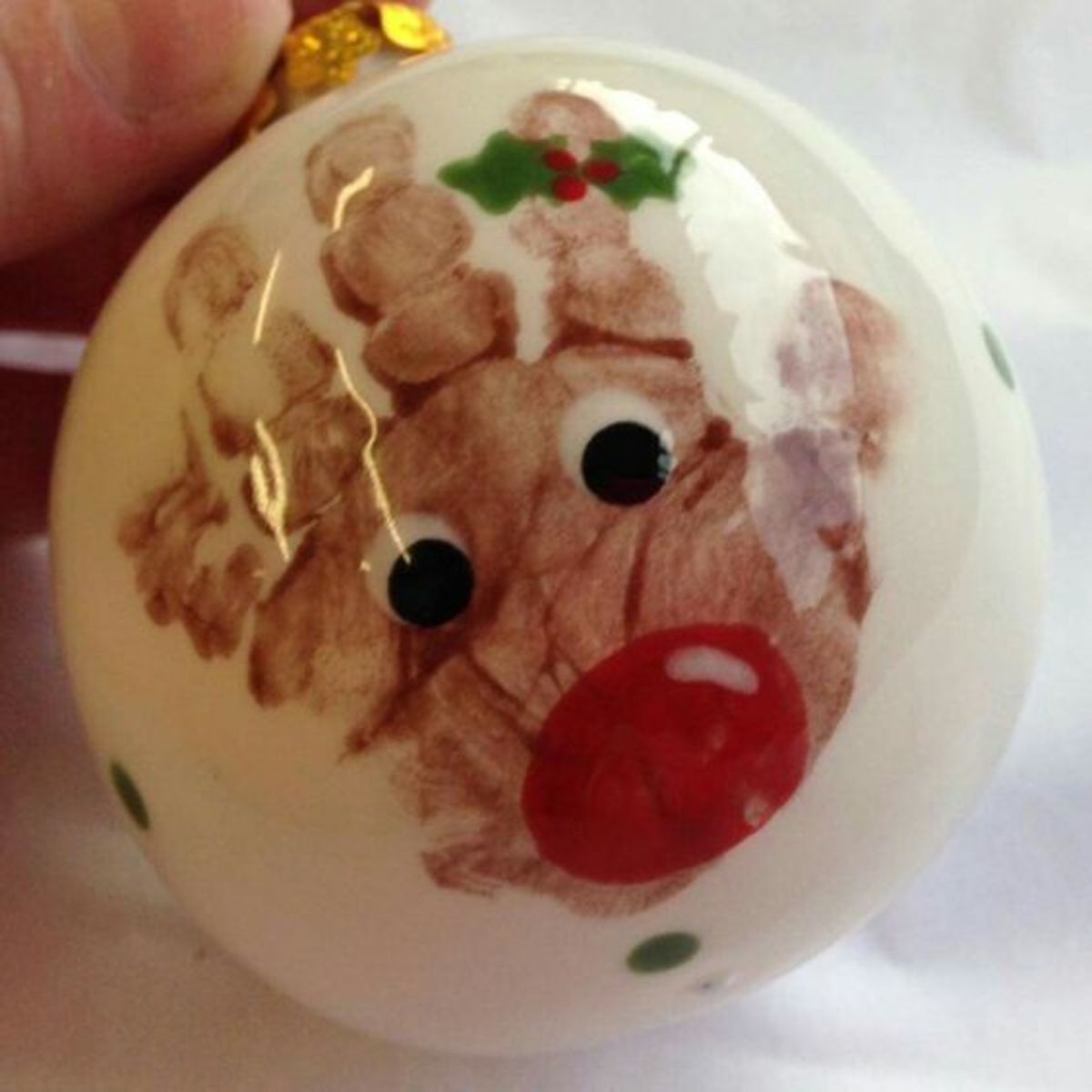 Reindeer Handprint Ornament