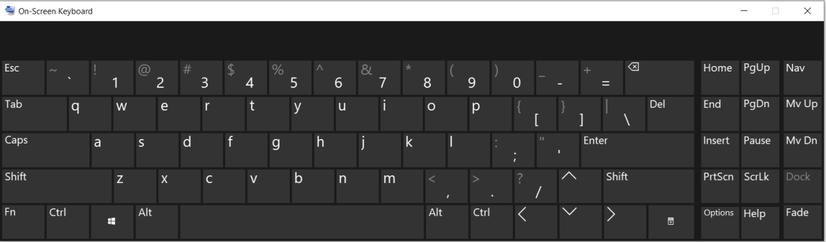 On-Screen Keyboard owned and developed by Microsoft Corporation.