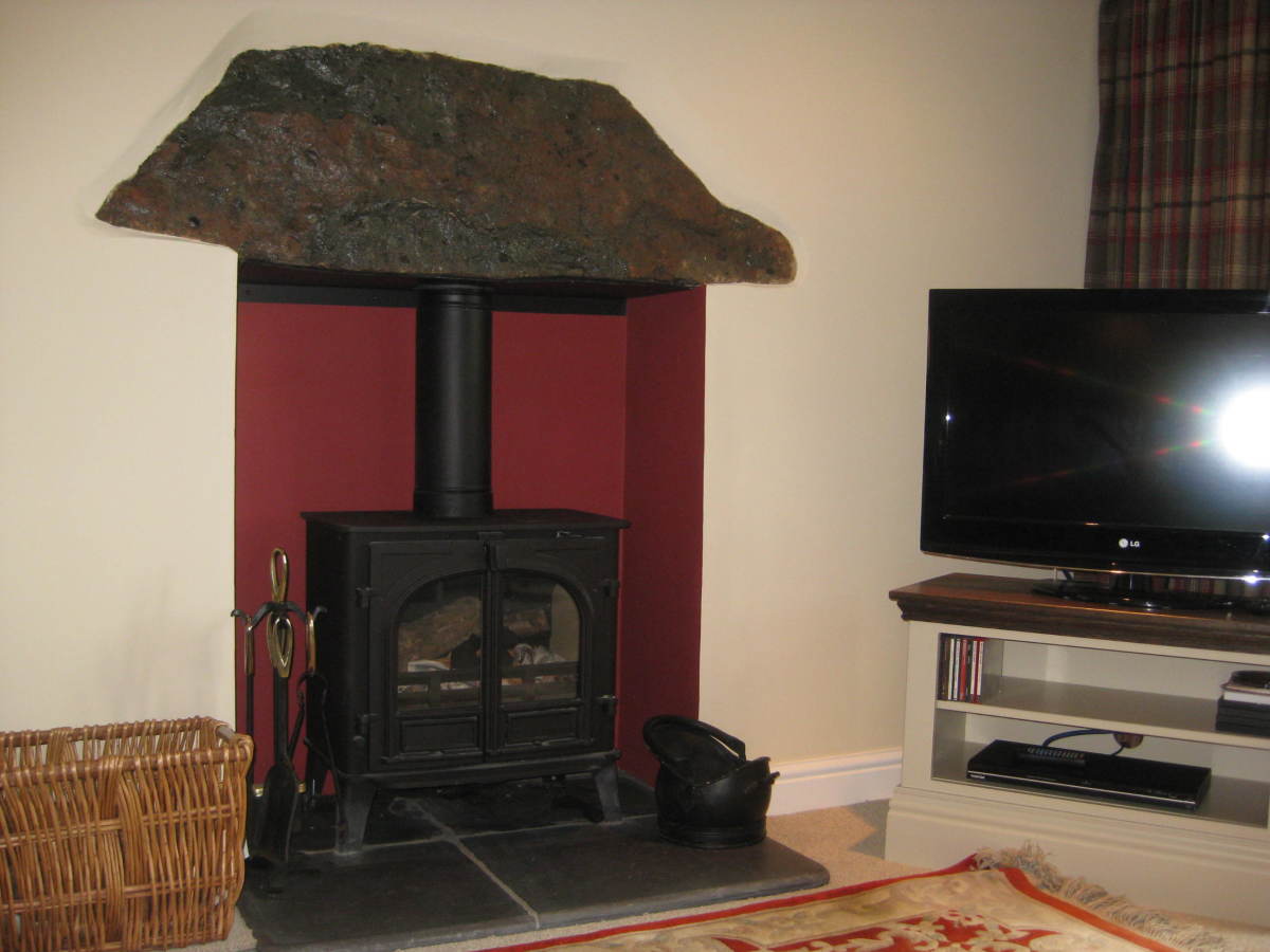 Log burning stove- so very cozy