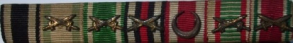 WWI Ribbon with Crest for the Gallipoli Star