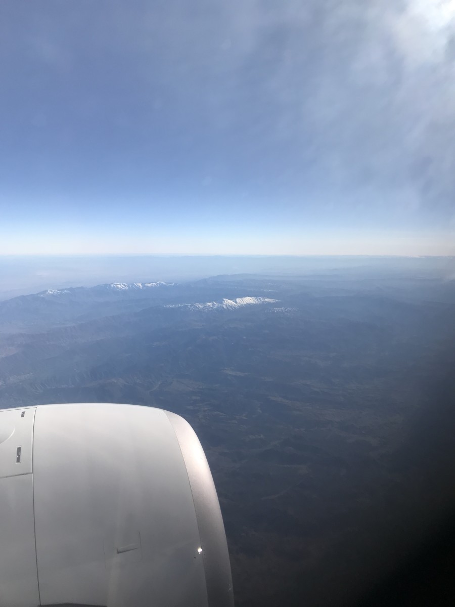 The Atlas Mountains as seen from the sky