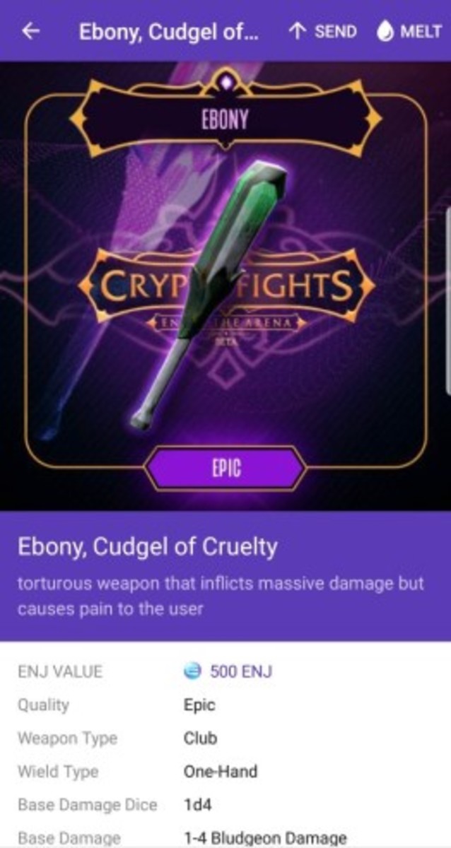 This Epic Club is worth 500 ENJ (20$). Melt Items to get their ENJ anytime!