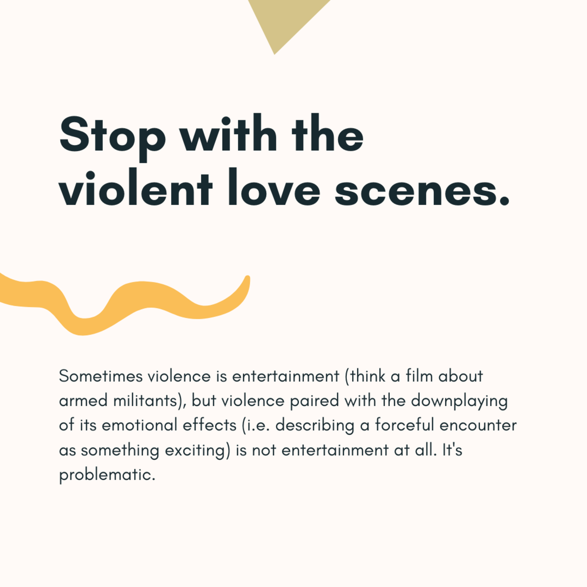 Violent love isn't hot