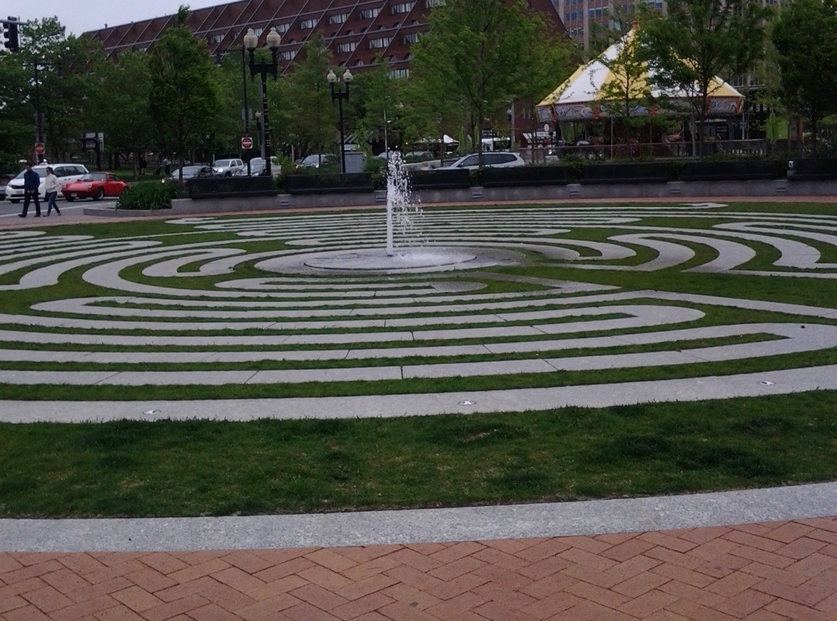 Medieval 11 - circuit path in the Armenian Holocaust Heritage Park on the Rose F. lKennedy Greenway in Boston