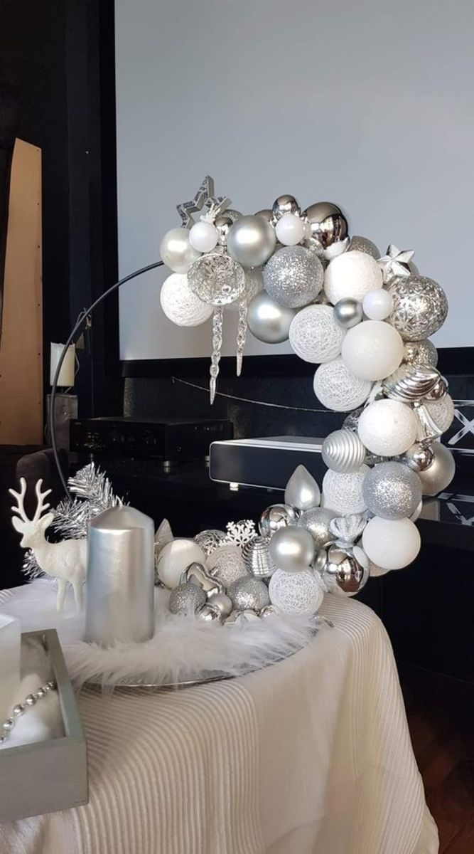 White and Silver Baubles