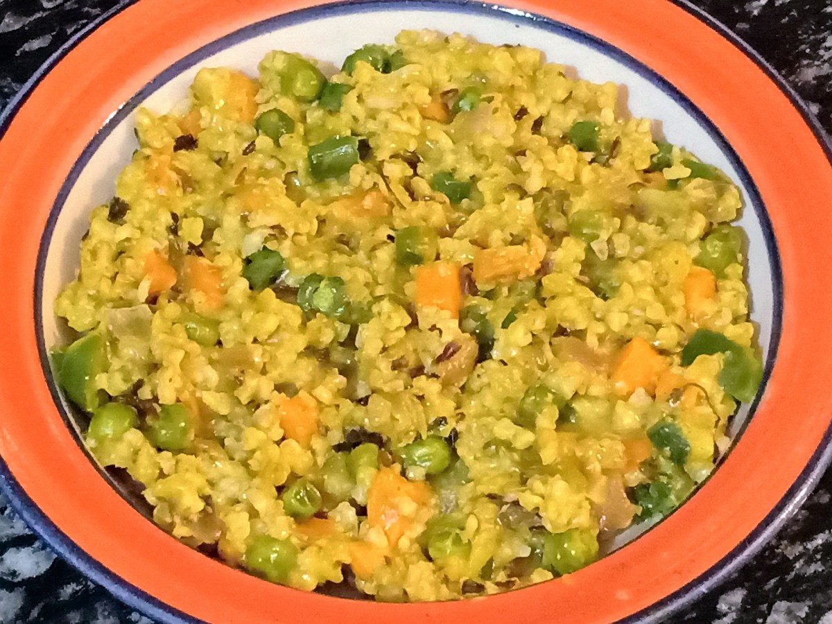 Indian-style masala oats pulao