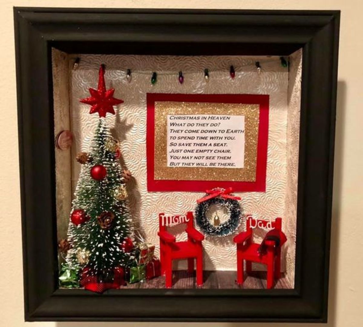 Here's another version of the touching memorial shadow box.