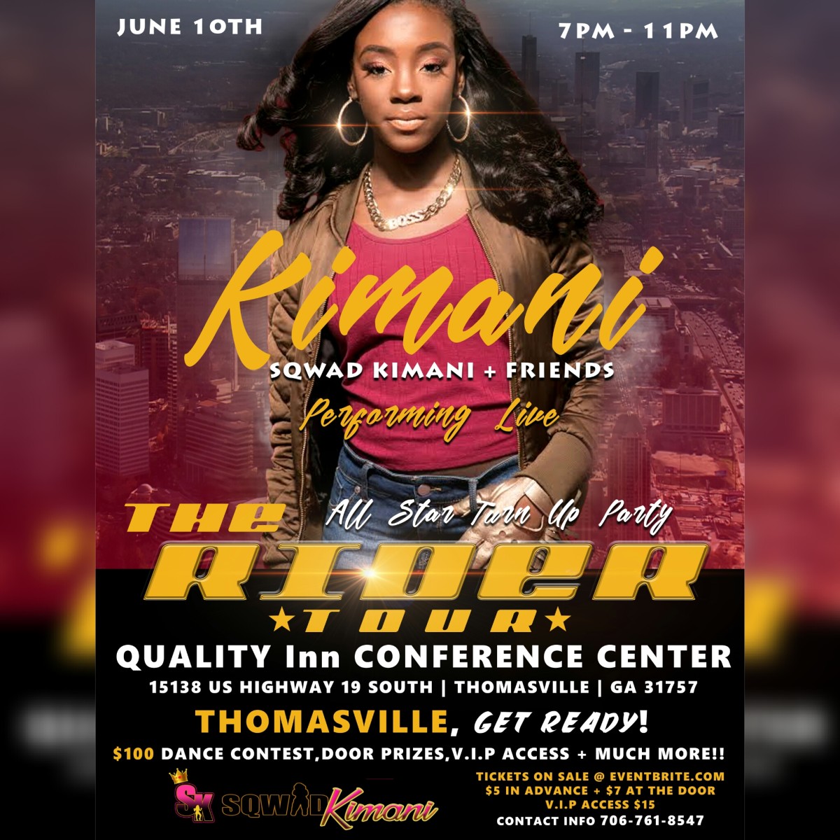 Kimani's 'Rider' Tour Kick-off show and party in June of 2017. 
