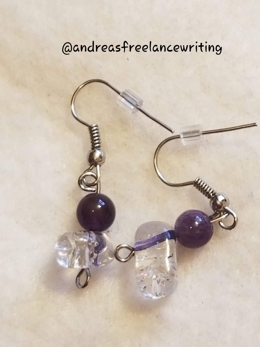 How to Make Light Colored Amethyst Stone Earrings