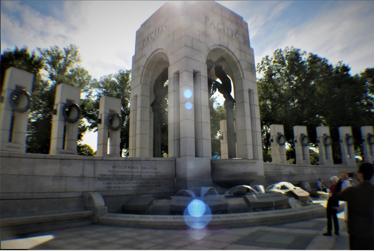 Washington, D.C. - World War II Memorial Section Honoring Those Who Fought in the Pacific Theater of the War 