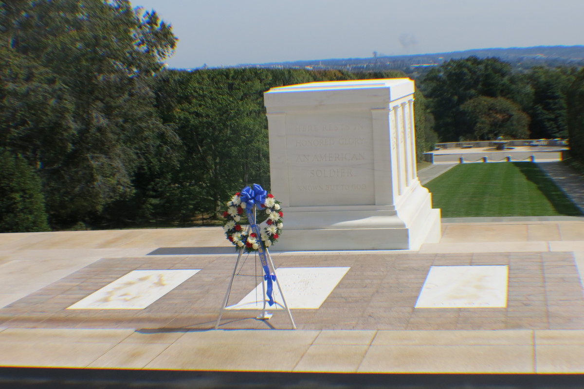 Tomb of America's Unknown Soldier at Arlington Cemetery in Washington, D.C.