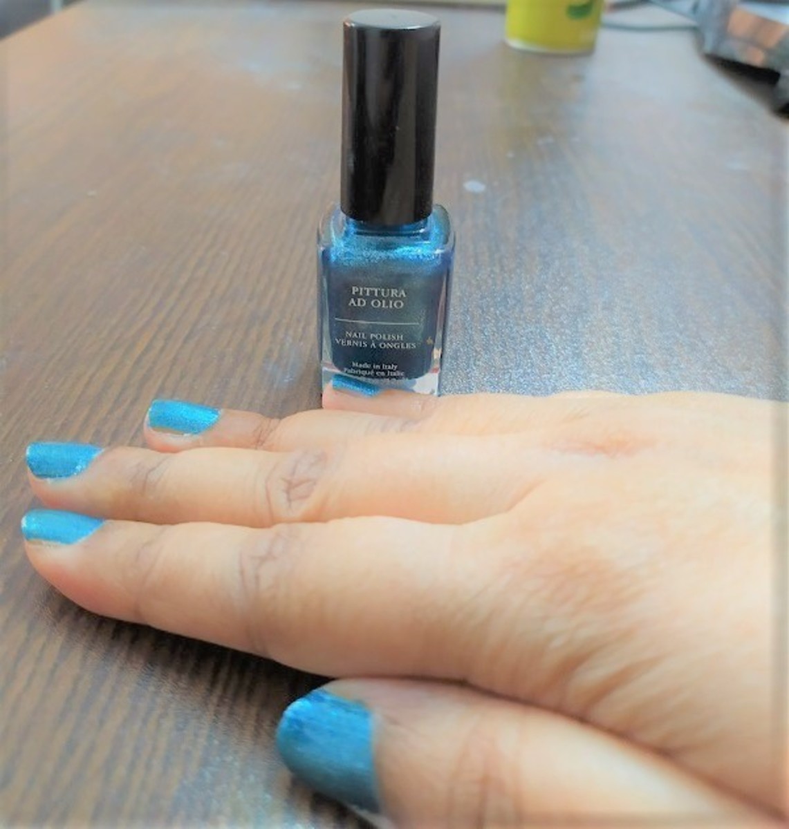 Pic: Cyan Nail Polish as one of My Previous Birthday Gifts