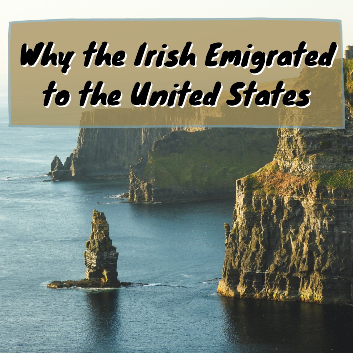 What caused the two great Irish migrations to the United States in the 18th and 19th centuries?