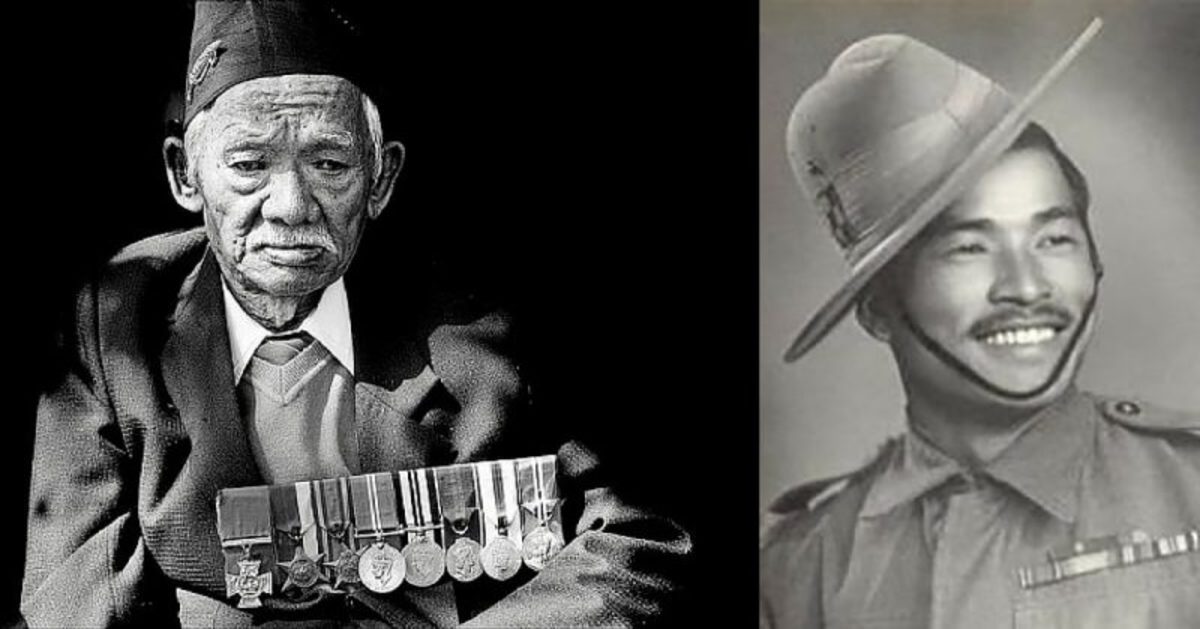 Gurkha Lachhiman Gurung, the soldier who single-handedly fought 200 Japanese soldiers despite losing an arm to a grenade.