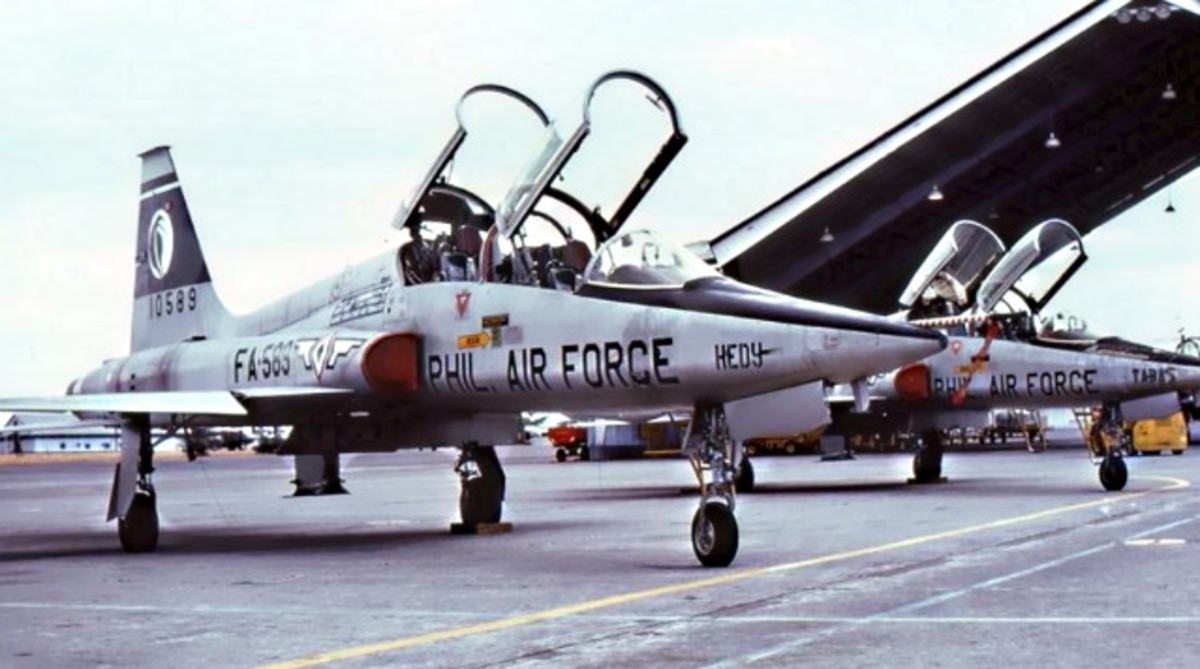 An F-5 fighter jet.