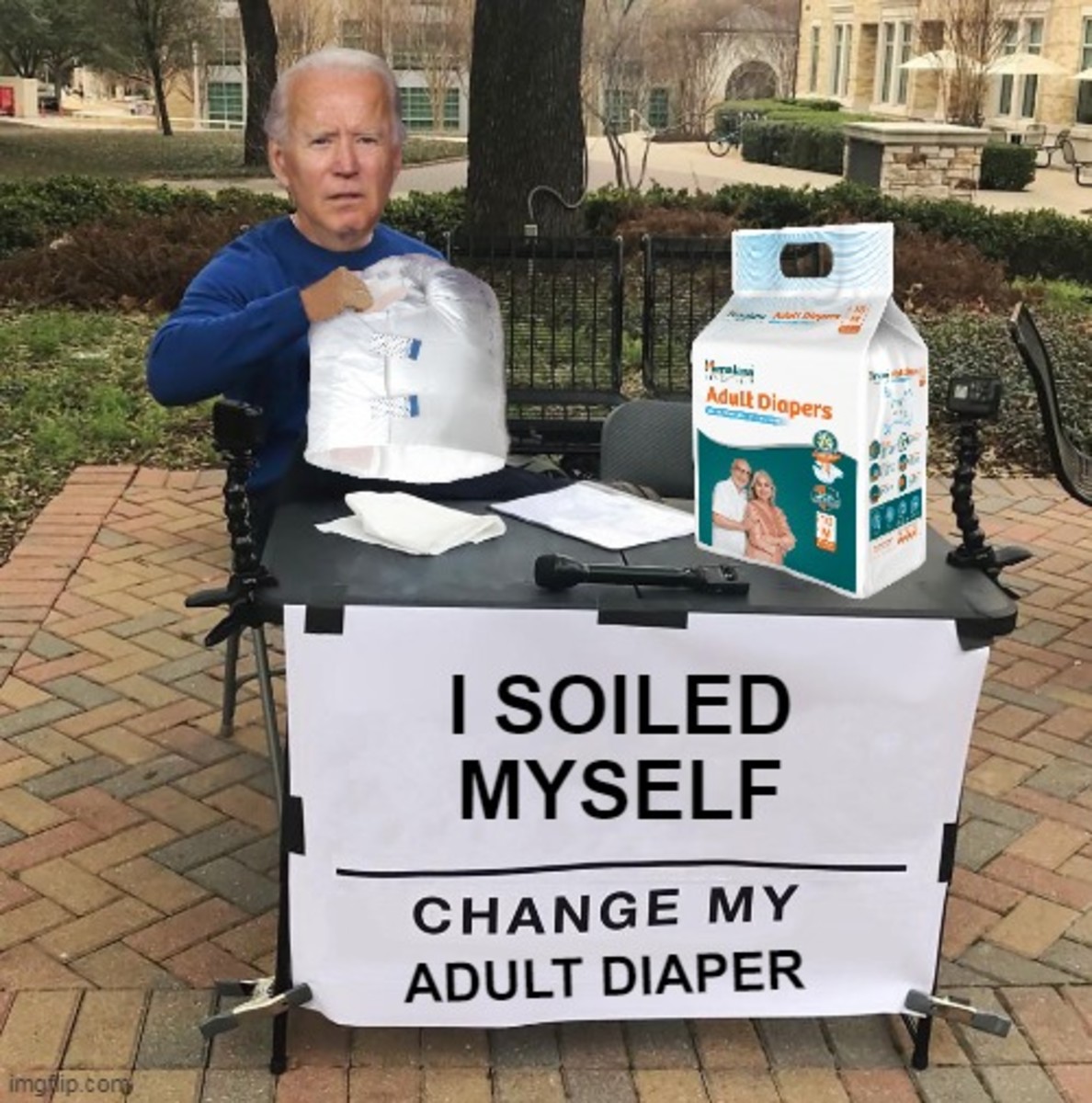 Joe Biden, new spokesman for adult diapers, sales up