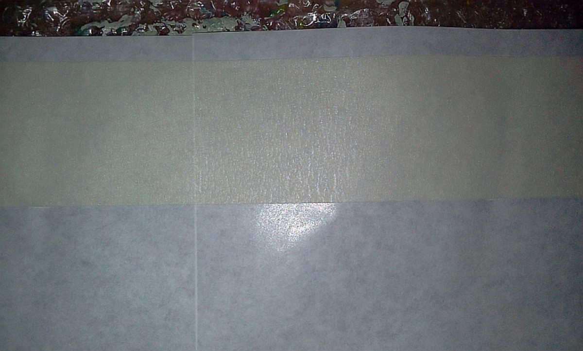 Masking tape on waxed/freezer paper.