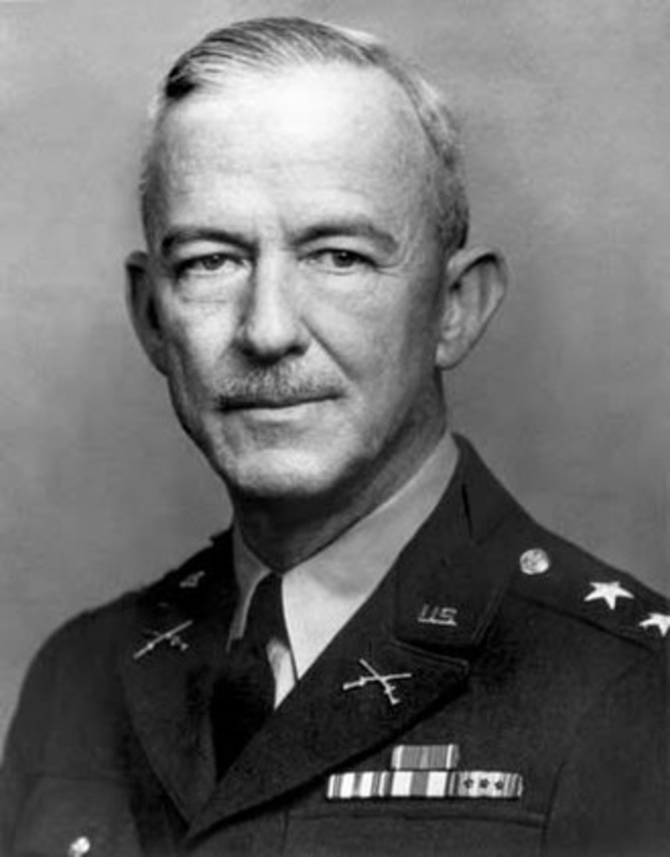 General Courtney Hodges, commander of the American 1st Army and primary leader for the Battle of Hurtgen Forest.
