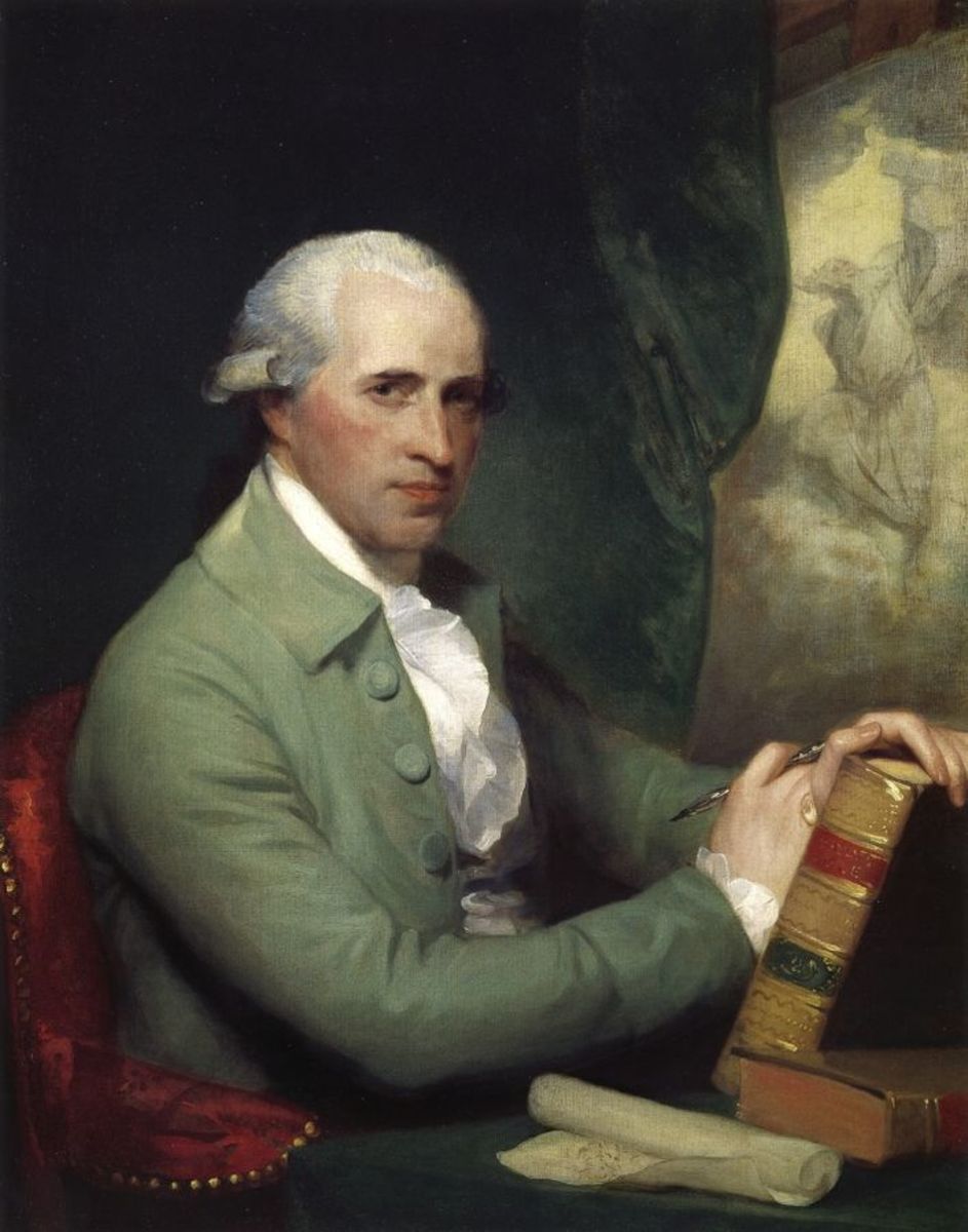 Portrait of Benjamin West by Gilbert Stuart circa 1785.