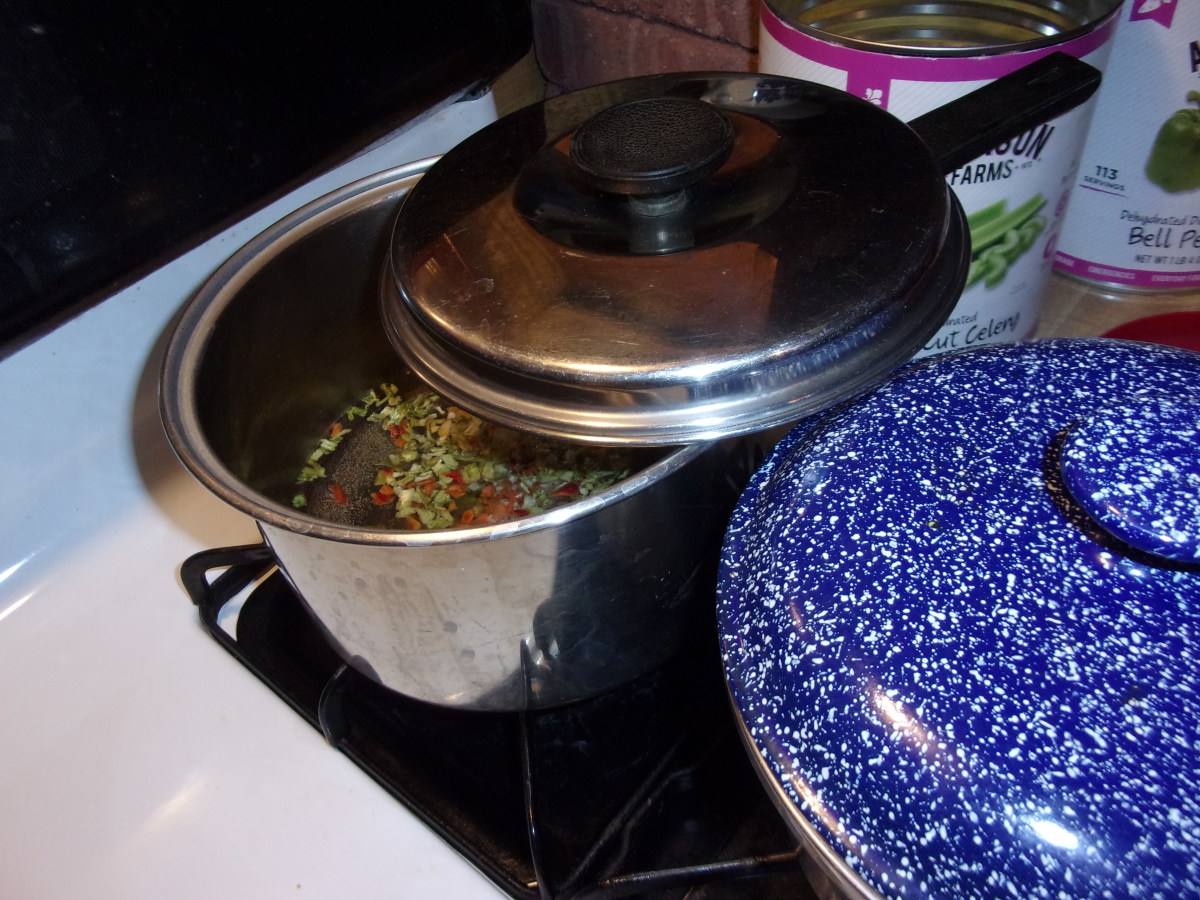 Put the lid on the second pot and wait (if necessary) for both pots to boil. 